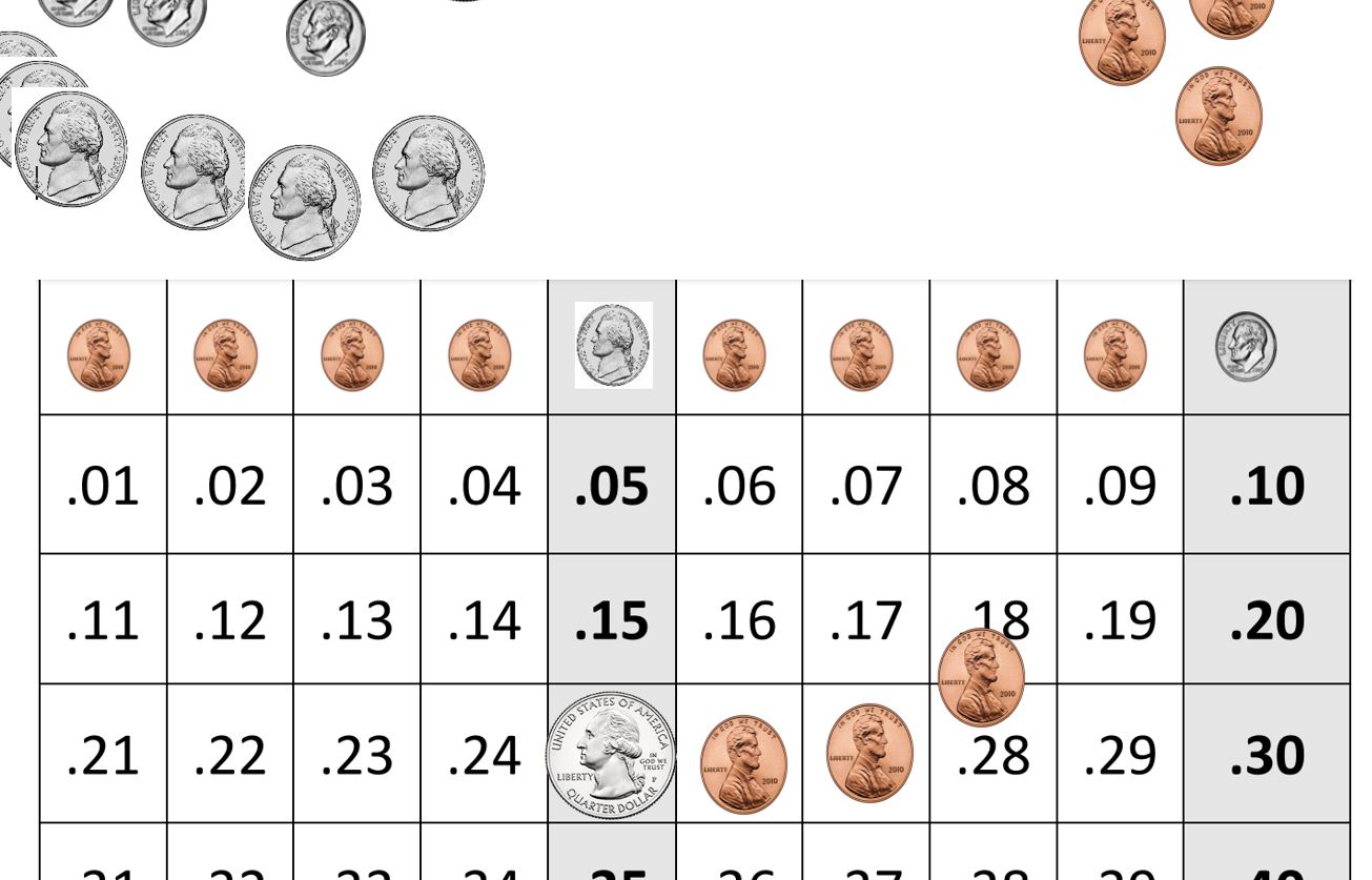 Counting Out Value of Coins