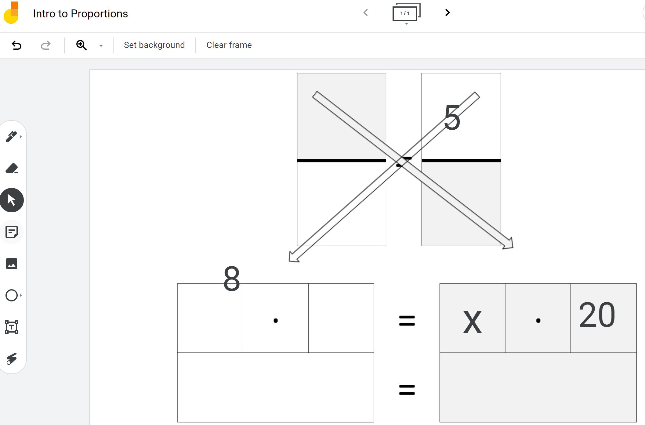 Solving Proportions – Scaffolded and Jamboard