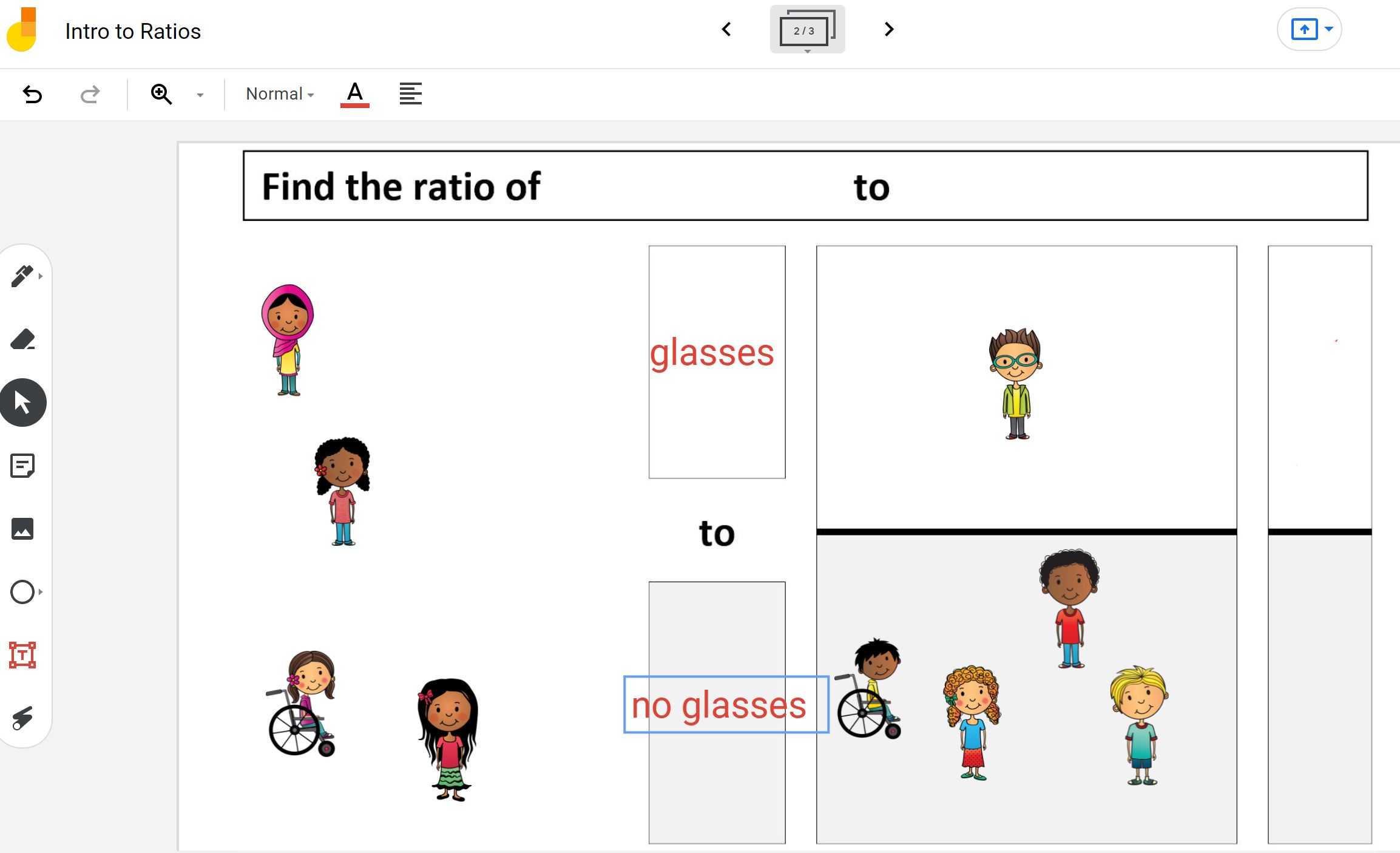 Intro to Ratios using Jamboard